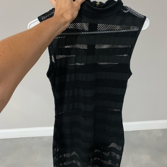 Elegant Black Mesh Dress - Picture 4 of 8